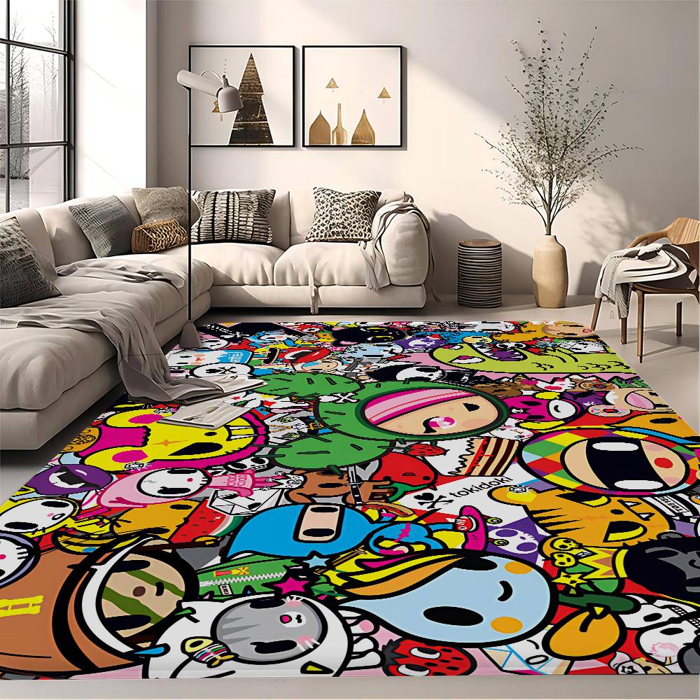 Cartoon T-Tokidoki Floor Mat Rectangle Anti-slip Home Soft Badmat Front Door Indoor Outdoor Mat Hotel Decor Mat