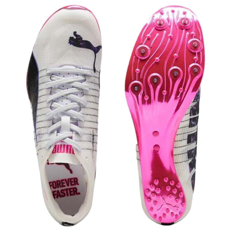 Puma Nitro 100 2 Универсальные Удобные Прочные Низкие Кроссовки для Бега Унисекс Белые Фиолетовые 312638-01