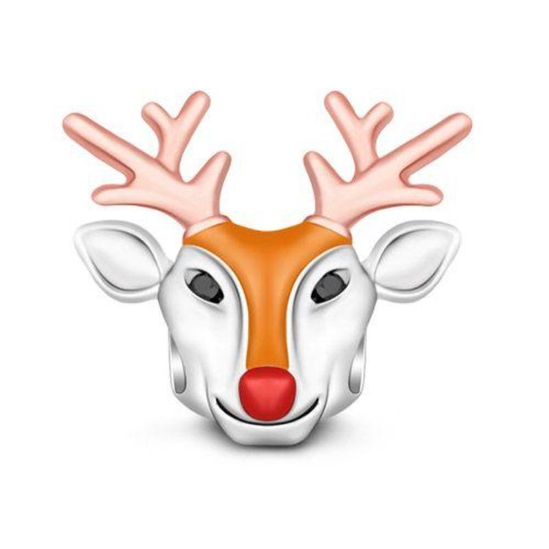 New Copper Plating Charming Apple Snowman Christmas Reindeer Pendant Fit Original Necklace Bracelets Diy Christmas Jewelry Gifts