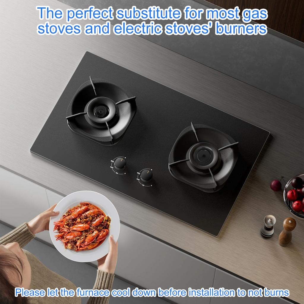 Металлический комплект из 4 штук для замены крышек конфорок, термостойкие крышки конфорок для газовой плиты, подходят для различных газовых плит