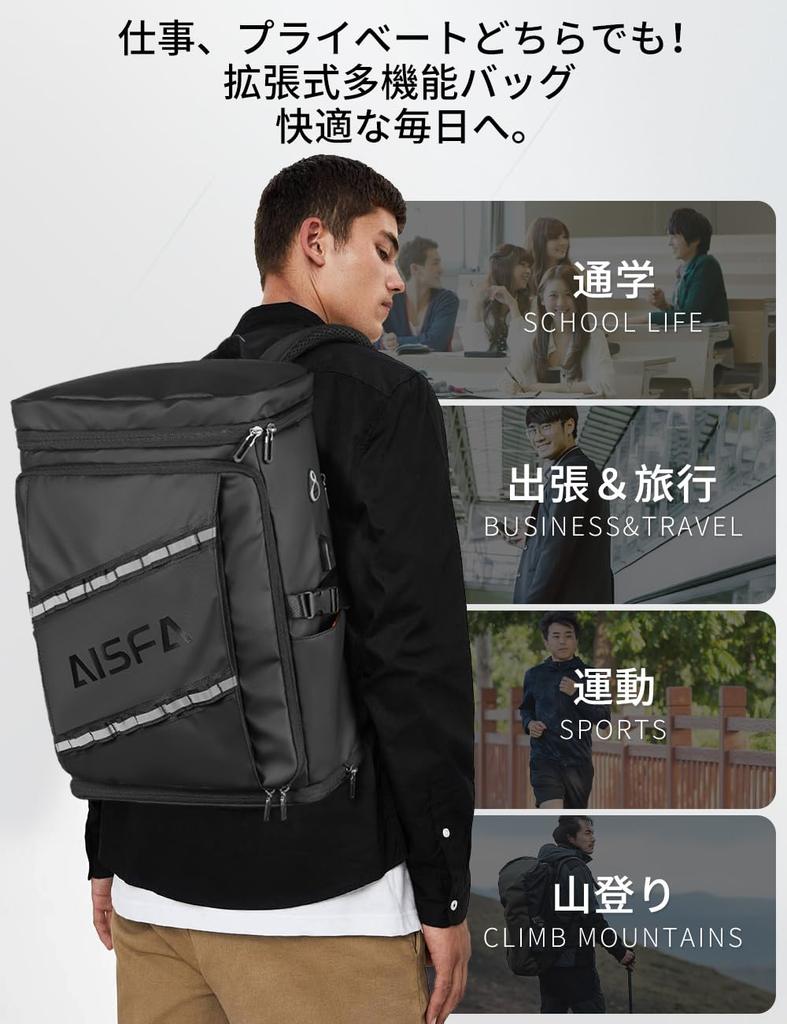 Рюкзак Рюкзак Бизнес Рюкзак Квадратный Рюкзак 17 дюймов ПК Бизнес 30 л Большая емкость с USB-портом для зарядки на открытом воздухе Путешествия Альпинизм Поездки на работу