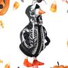 Halloween Desk Goose Outfits 7 Inch Mini Goose Attire with Skull Hoodie Creative Gift for Goose Lovers Table Goose Decoration