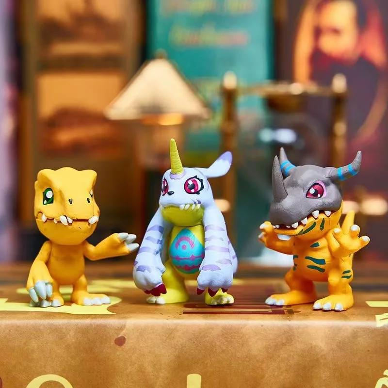 Набор из 9 милых японских фигурок аниме Digimon Adventure, включая Агумона, Патамона и Габумона. Настольные фигурки из ПВХ.