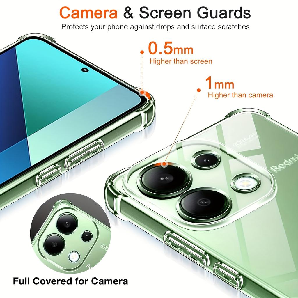 Мягкий противоударный чехол Crystal Airbag для Xiaomi Redmi 13C Note 13 4G 5G Note 13 Pro Note13 Pro Plus 5G Phone Cover Shell