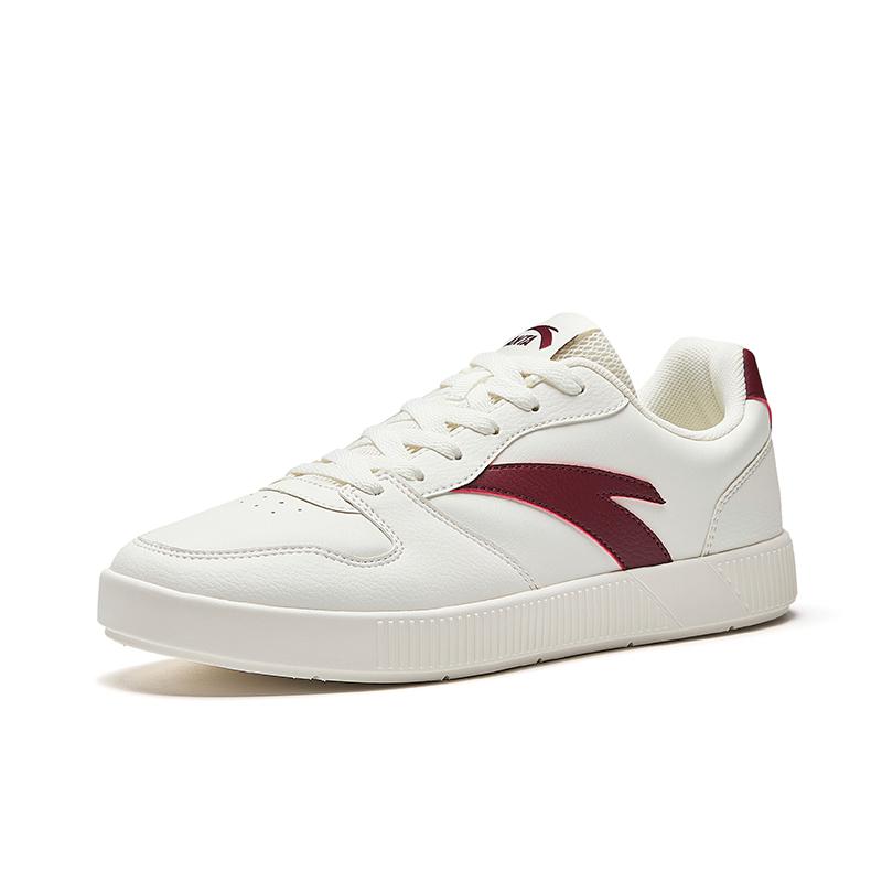 Anta Повседневная Спортивная Городская Поездка Модная Универсальная Тренировочная Нескользящая Прочная Обувь для Скейтборда Мужские Кроссовки Слоновая Кость-Белый Малиново-Красный 912538042-3
