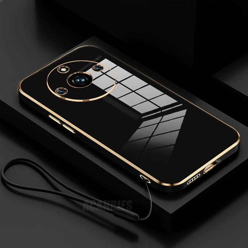 Realme11pro Роскошный чехол-шнурок из силикона для Oppo Realme 11 Pro Plus 11pro 9 8 4g 5g C55 C67 C65 Противоударный мягкий чехол