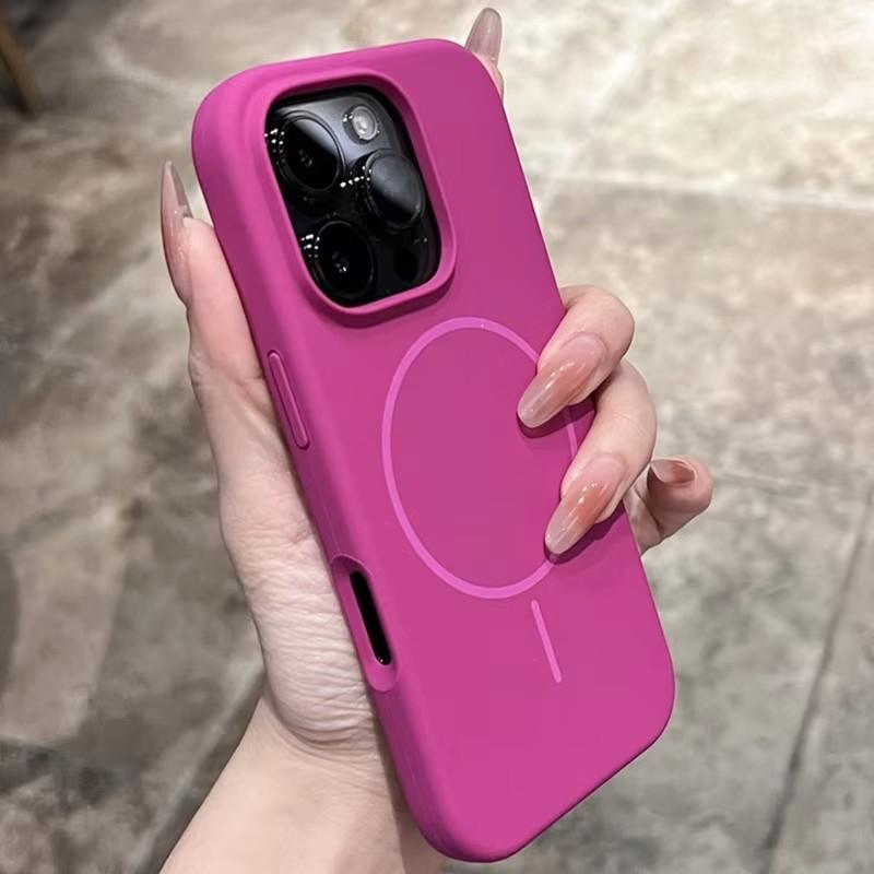 Оригинальный чехол из жидкого силикона MagSafe для iPhone 17 Pro 16 15 Plus 14 13 12 11 Pro Max Air Магнитная беспроводная зарядка Резиновая крышка