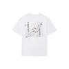 Li-Ning X Glare Artist Collab Abstract Back Print Loose Round Neck T-Shirt Unisex Tops White AHSS643-2