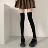 Women's Casual Knitted Long Socks Autumn Winter Solid Color Stockings Boot Calf Socks Over Knee Leggings Harajuku Lolita Sox