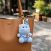 Stuffed Animal Hippos Plush Keychain PP Cotton Purple Hippos Plush Toy  Backpack Decoration