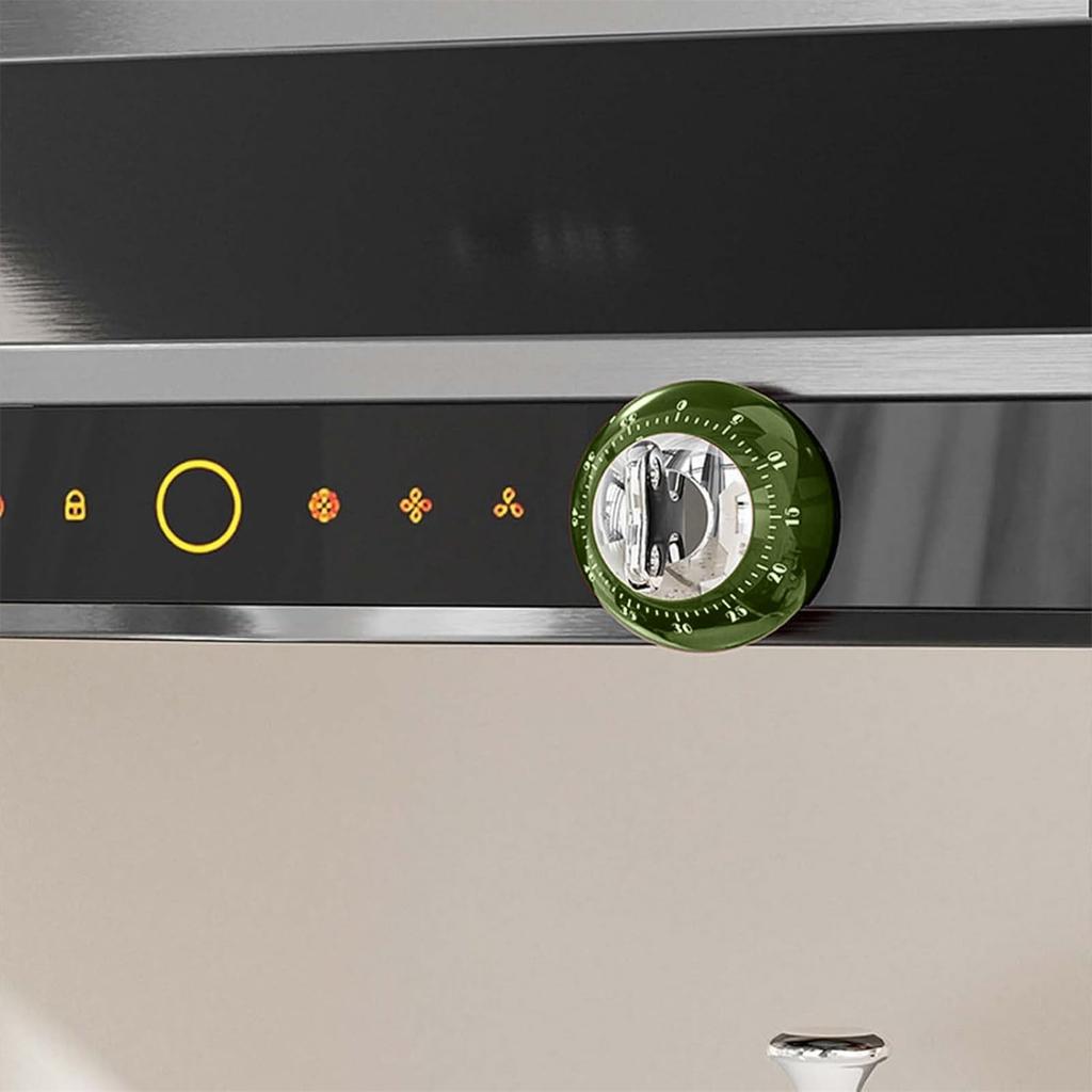 Механический кухонный таймер 1-60 минут, Громкий сигнал, Магнитная задняя крышка, Таймер обратного отсчета, Таймер для яиц, Механический механизм, Батарейки не требуются