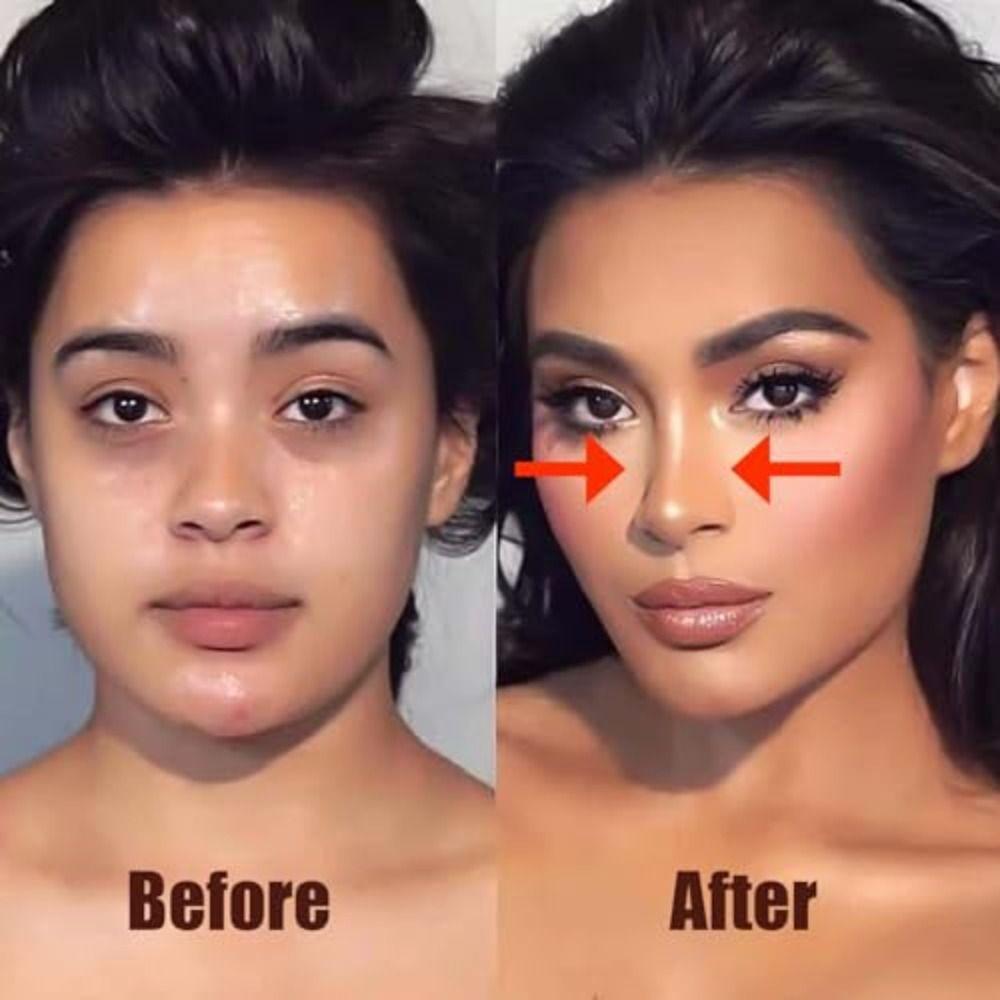 Кисть для контура белого носа. Инновационная кисть для макияжа 2-в-1. Новый инструмент с двойной кистью.