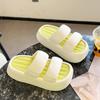 Ins Hot  Platform 7 Cm Thick Slippers Women's Summer Two Band Sandal EVA Clogs Woman Fashion High Slides Girls Chunky Slippers