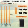 Hikeen Telescopic Soccer Training Agility Youth Obstacle Training Soccer Training Practice Equipment for Kids and Adults of Pole, Fixed/Foldable,