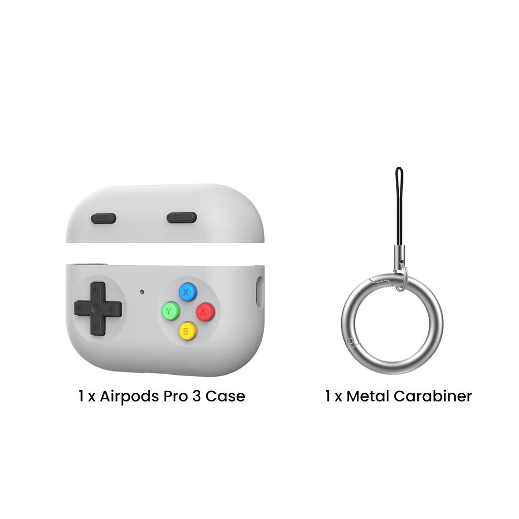 AHASTYLE DD13 For AirPods Pro 3 Silicone Case Game Controller Design Split Protective Cover with Hook