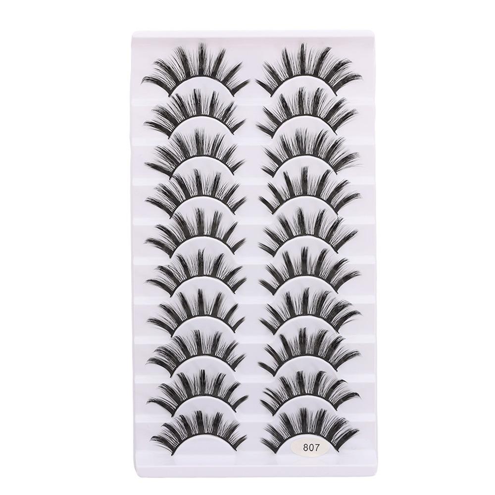 Natrual Long 3D Faux Mink Lash Handmade Fake Eyelash Beauty Eye Makeup Tools Eye Lash Extension