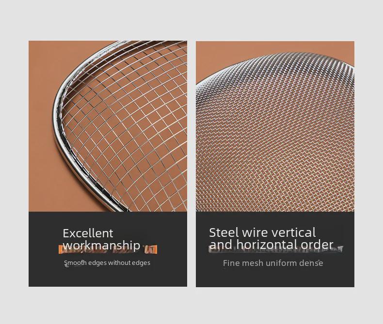 Japanese Stainless Steel Mesh Colander Spoon for Noodles, Dumplings, and Hot Pot