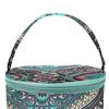 Yarn Bag for Crocheting Knitting Floral Printed Zipper Closure Storage Organizer