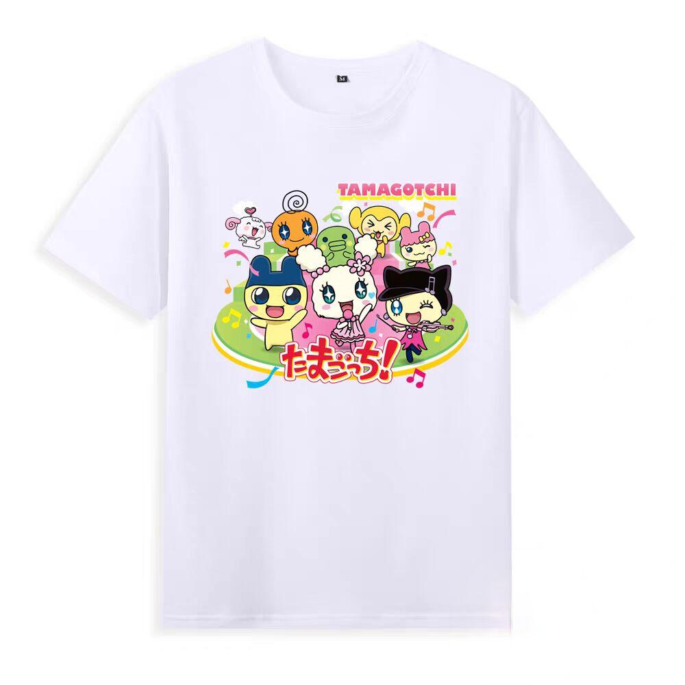 Футболка с изображением японского Тамагочи, женская футболка с рисунком, женская футболка в стиле каваи, мультяшная футболка в стиле Харадзюку, женская одежда в стиле Y2K.