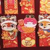 6pcs/set Chinese Style Red Envelope Snake Pattern Lucky Money Packets Money Pouches  New Year Gift