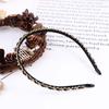 Punk Metal Chains Gold Color Women Hair Band Korean Hair Hoop Hair Accessories PU Chains Headband