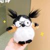 Funny Bird Plush Toy Cute Fat Parrot Sparrow with Glasses & Hair Mini Palm-sized Stuffed