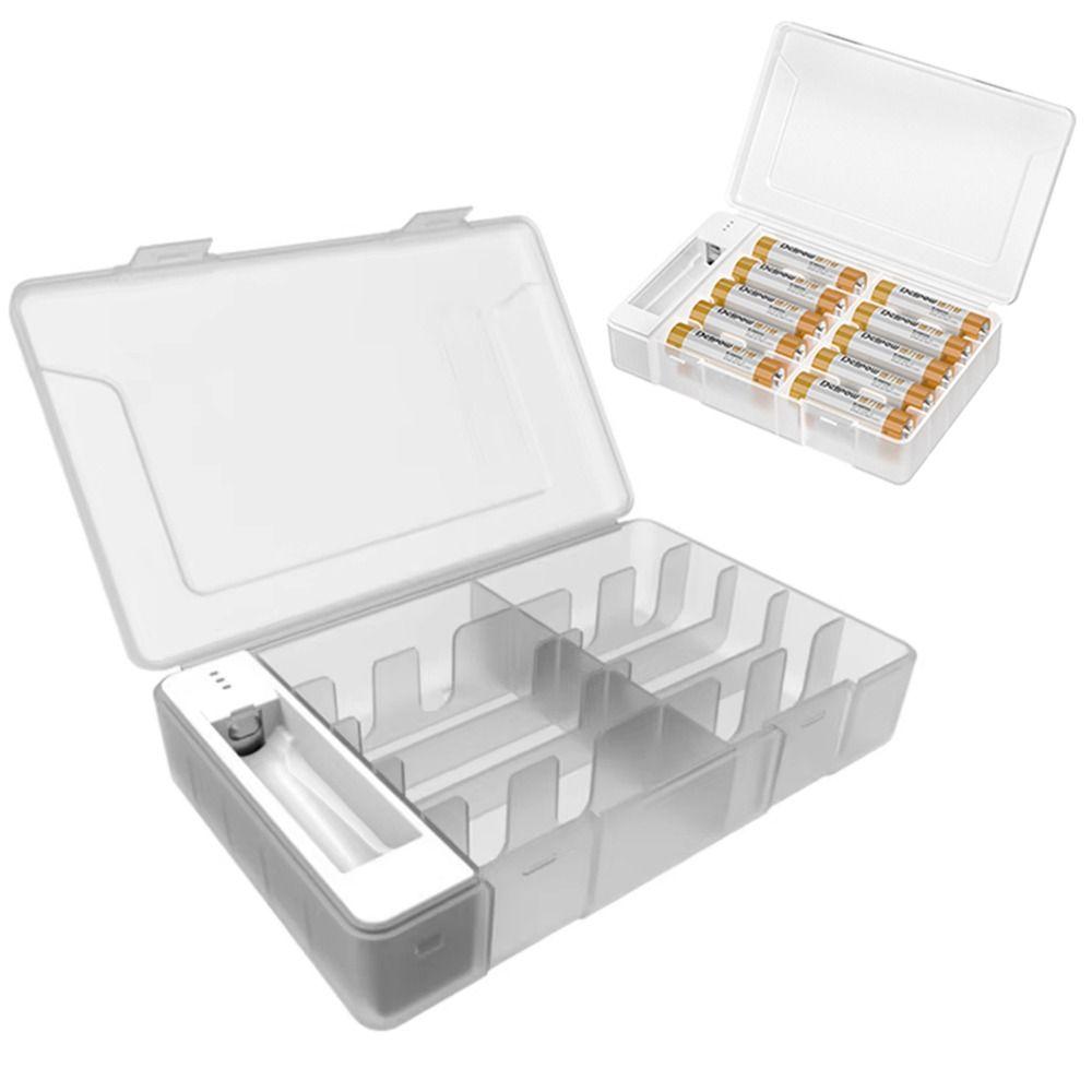 Надежный запирающийся ящик для хранения аккумуляторов вмещает 20 ячеек Прозрачный корпус для аккумуляторов для домашнего использования