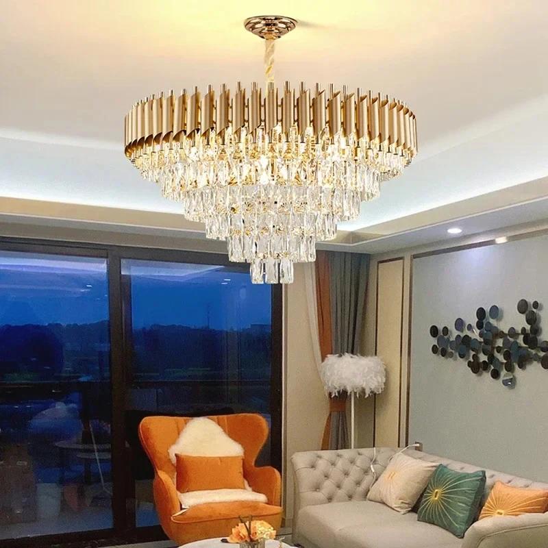 Xiaomi Luxury Crystal Ceiling Chandelier Lighting Modern Living Room Lights Lustre Indoor Bedroom Home Decor Led Hanging Pendant Lamp