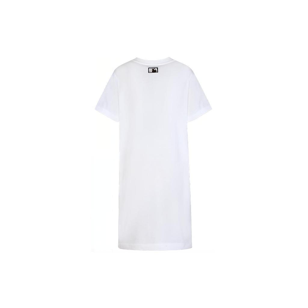 Новые платья с коротким рукавом MLB Женские Белые 31OP07031-50W