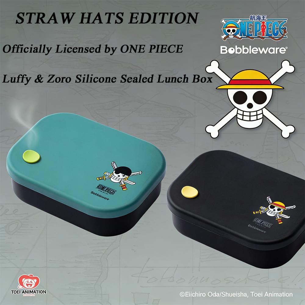 1pc Officially Licensed ONE PIECE Luffy & Zoro Silicone Lunch Box | Food-Grade, 4-Compartment, Leak-Proof