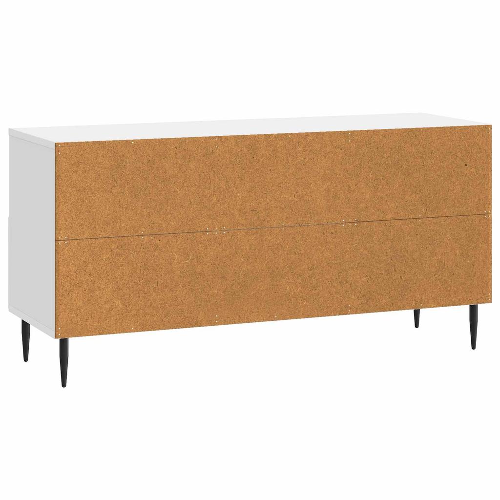 TV Stand High Gloss White 102 x 34.5 x 50 cm Particleboard