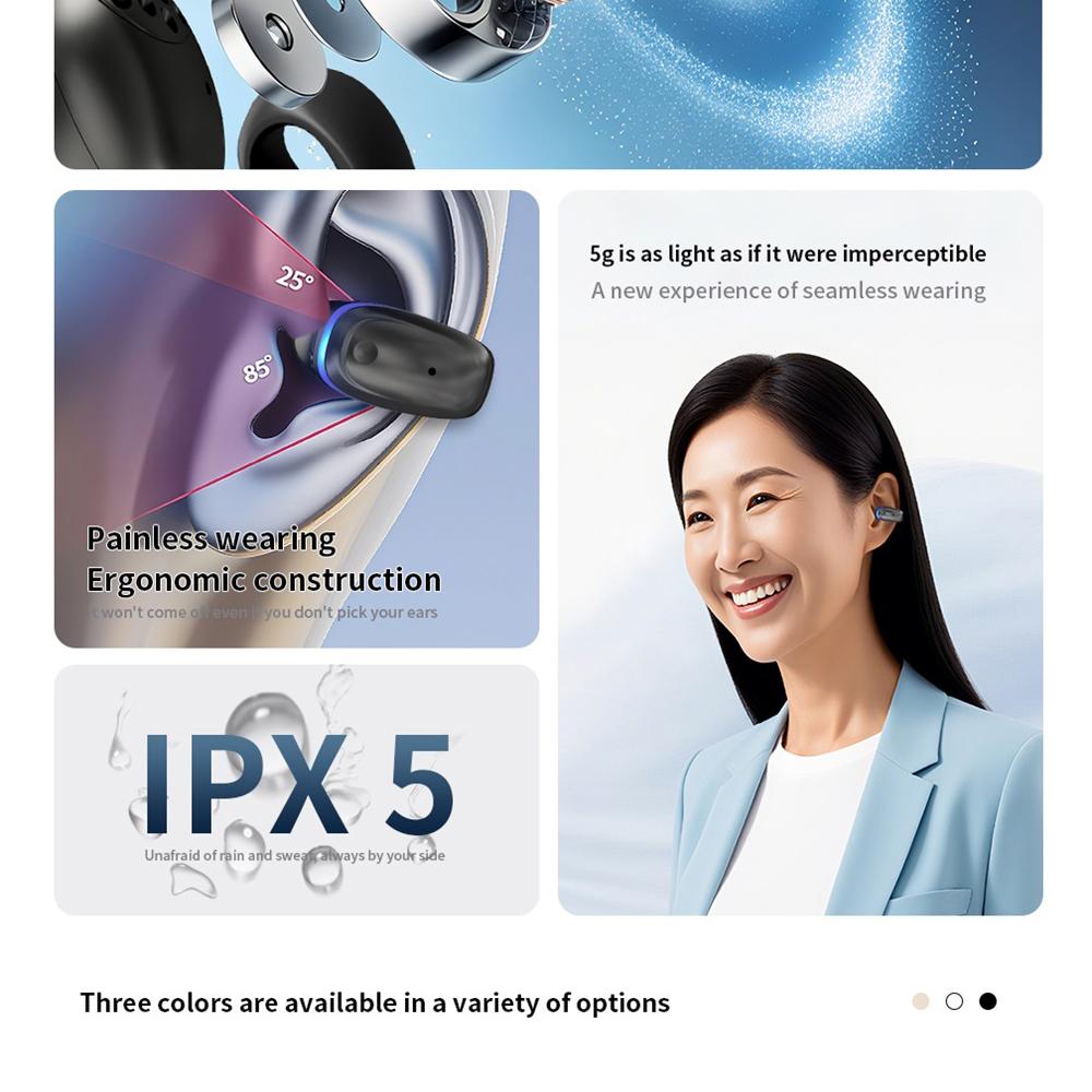 696 Blue Tooth Headset Clip On Stereo Bone Conduction Wireless Earphone Mini TWS Earphones Waterproof Sport HD Call Headphone