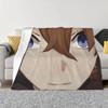 Childe Hutao Tartaglia Genshin Impact Blanket Acg Anime Flannel Funny Warm Throw Blanket for Chair Covering Sofa Autumn/Winter