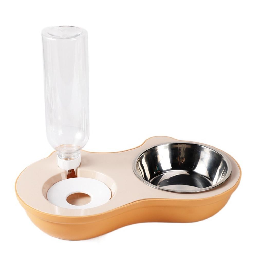 Двойная миска для кормления собак, съемная, автоматическая поилка, креативные миски для питомцев, миска для кошачьего корма