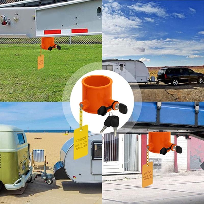Надежный стопорный штифт, алюминиевое устройство безопасности прицепа, устойчивый к атмосферным воздействиям замок, простая установка для прицепов, автофургонов
