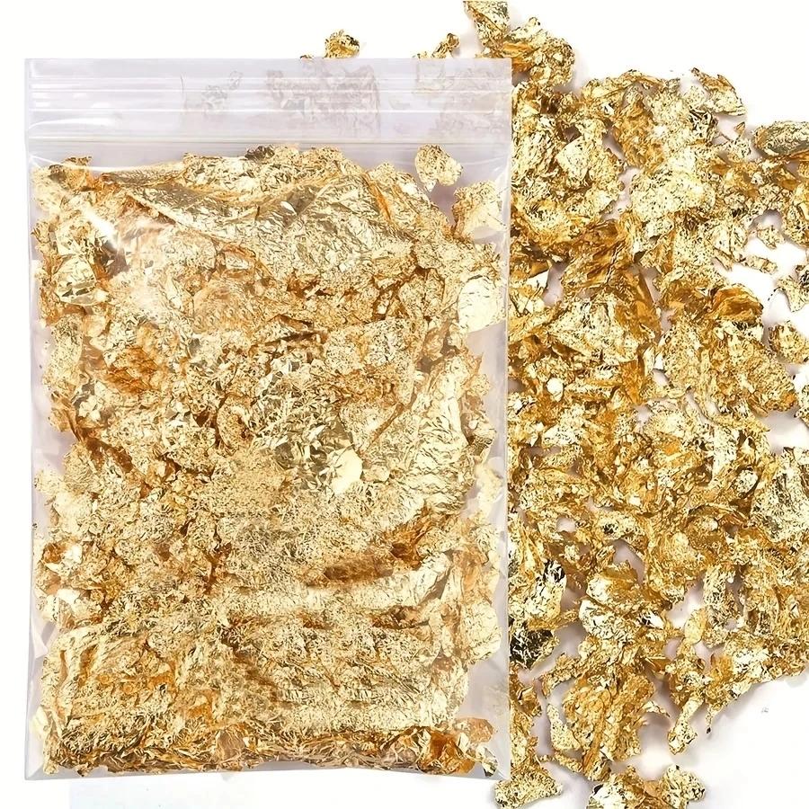 Имитация золота, серебра, меди, фольги, блестки, изготовление свечей, наполнение эпоксидной смолы, украшение, блестящая фольга, бумага, материал для дизайна ногтей