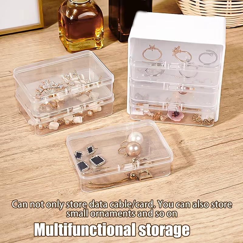 1pc Data Cable Storage Box Household Mobile Phone Charger Dust-proof Storage Box Desktop Cable Manager Desktop Organizer