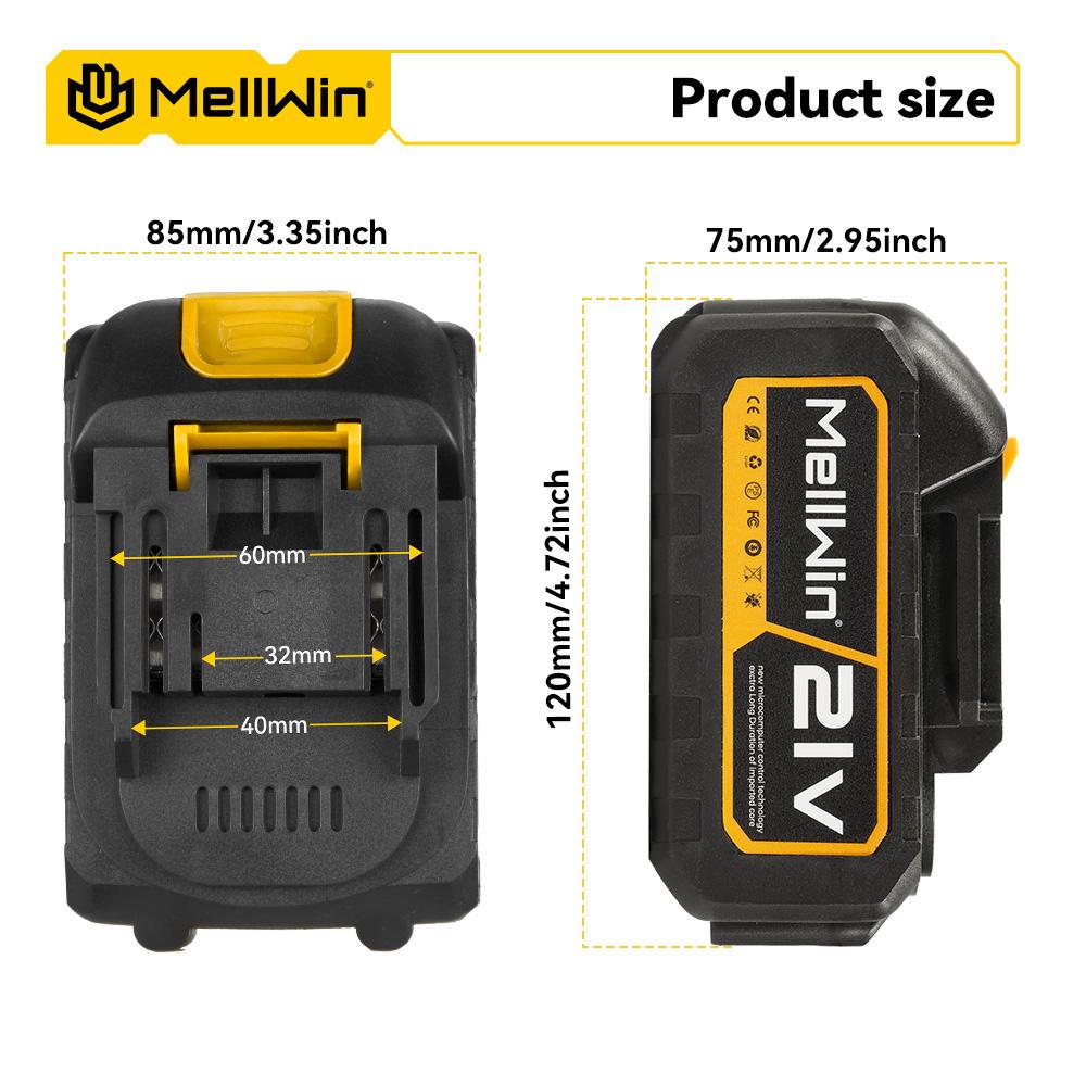MELLWIN 15000 мАч 21 В макс. перезаряжаемый литий-ионный аккумулятор для электроинструментов Makita