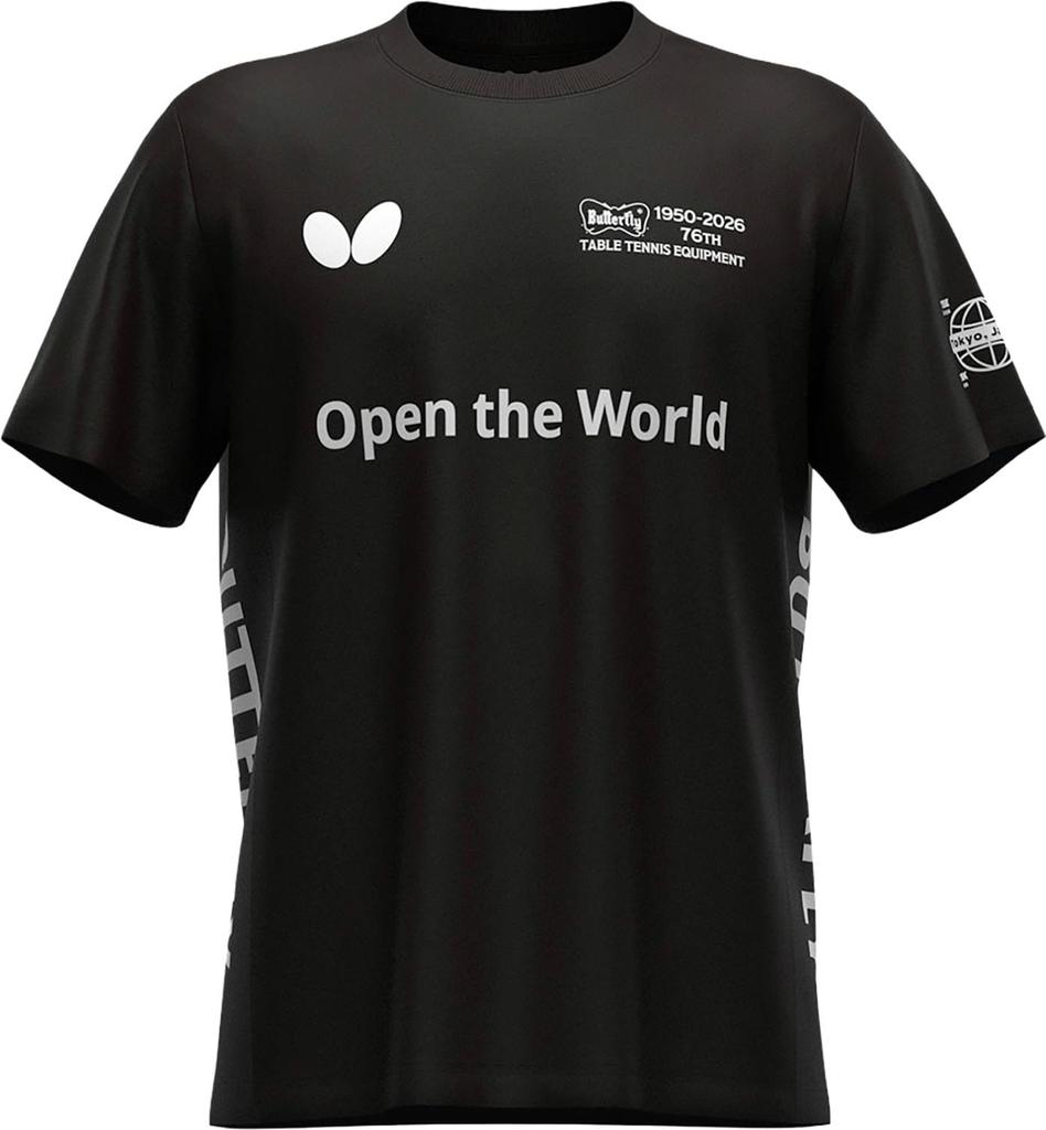 Футболка с коротким рукавом Butterfly Table Tennis Cellsard Размер 47820, Футболка, Влагоотводящая, Быстросохнущая, Эластичная, Унисекс, Черный, L,