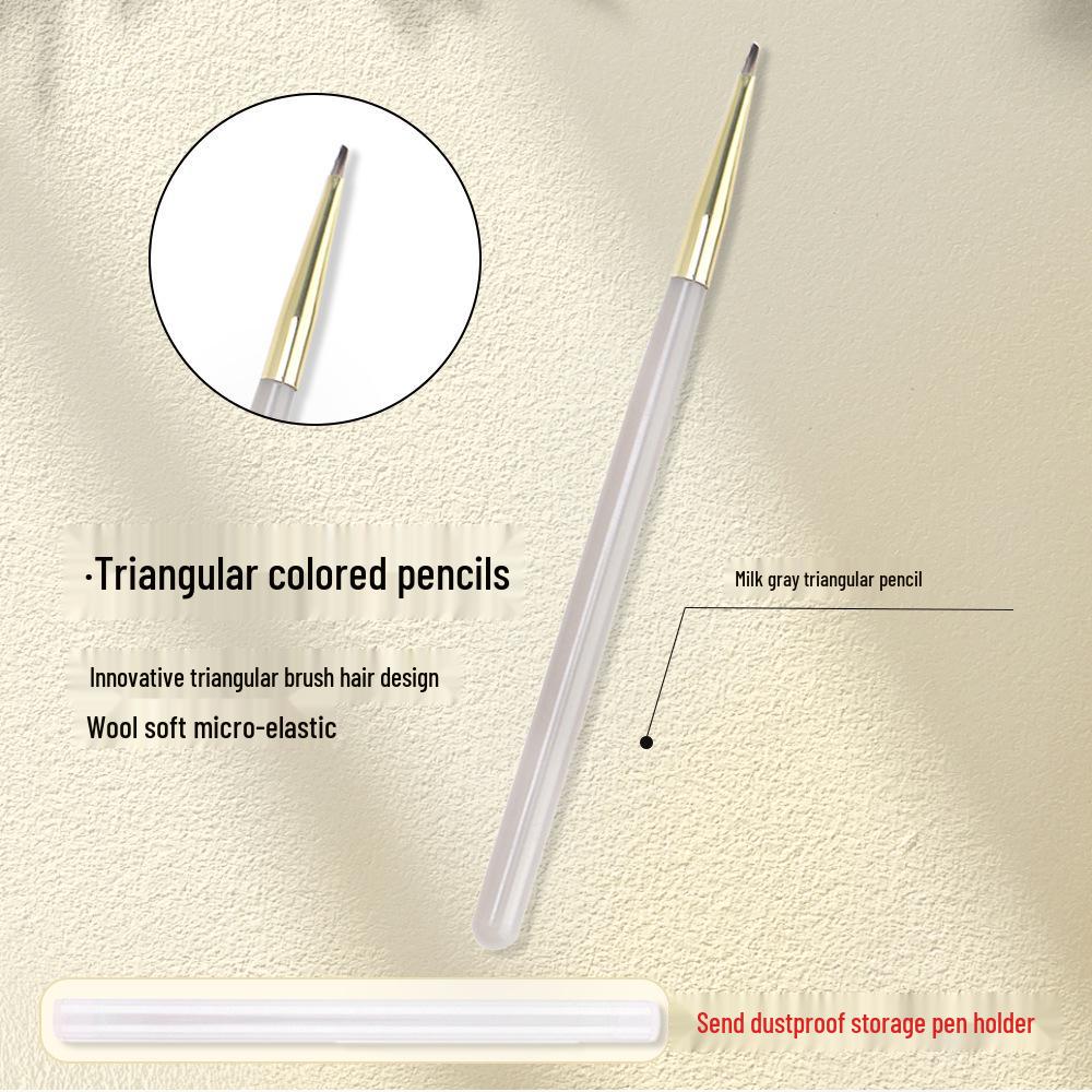 Popular Chinese Style Nail Art Brush with Translucent Acrylic Penholder for Triangle Stroke and Flower Designs