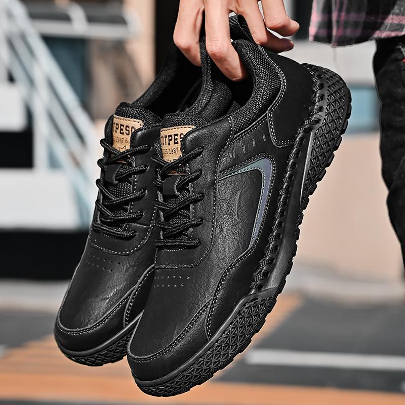 Повседневная походная обувь ручной работы, модная мужская обувь на плоской подошве, удобная модная повседневная мужская обувь