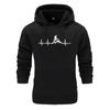 Mountain Bike Heartbeat Funny MTB Dirt Bike Hoodies Unisex Hooded Sweatshirt Hoodie Winter Autumn Fleece Warm Print Game Sportswear