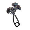 Hair Clip Peacock Phoenix Calla Shape Shiny Rhinestones Inlaid Hair Claw Hand-Embroidered Bun Maker