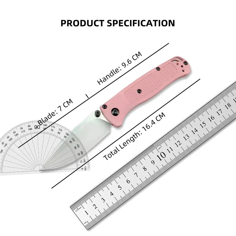 BM Mini 533 533bk EDC Folding Knife Lightweight Pocket Knife Manual Thumb Studs Open Plain Edge Coated Fiberglass Handle
