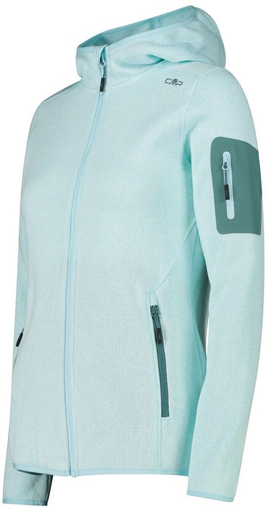 Jacket CMP Woman Fleece Jacket Fix Hood (3H19826) Jacket Knitted Melange Hoody (3h19826-05et) Opal-white