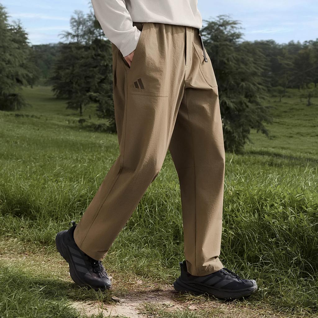 Men's Pants Adidas Terrex Casual Pants Men's Khaki Brown Moderate
