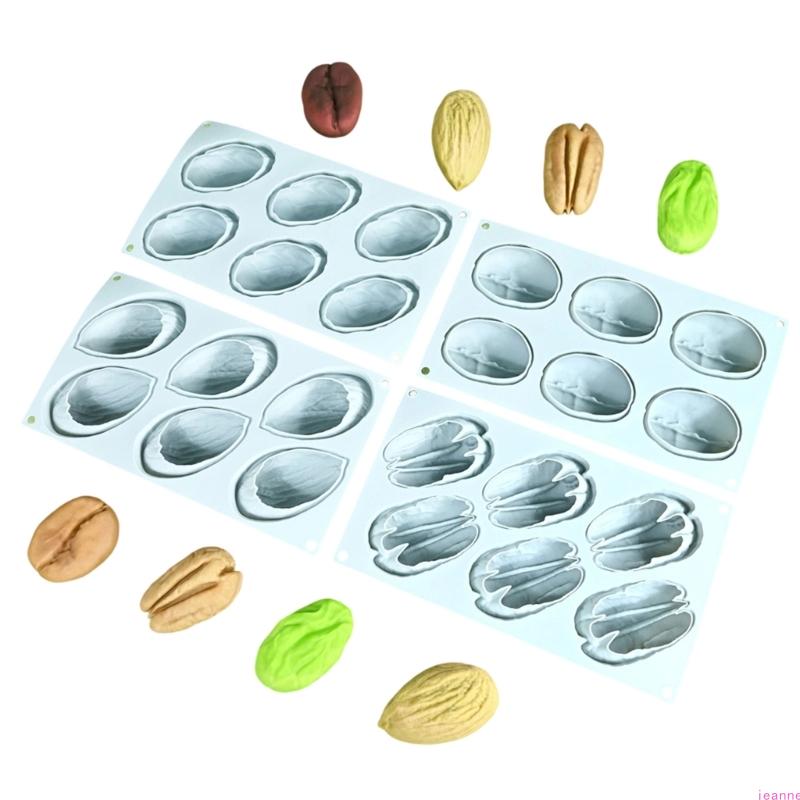Creative Pistachios Pecan Designs Silicone Molds Ideal For Cake Chocolate And Frozens Treats Kitchen Baking Mould