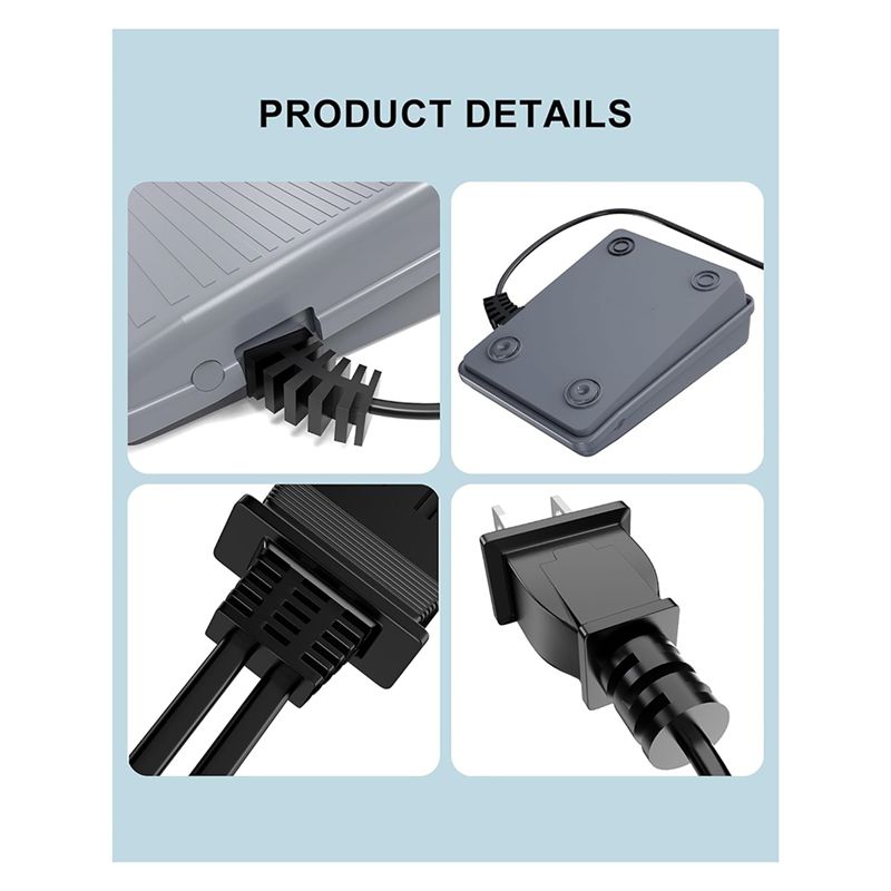 M-Modern-Replacement Brother Sewing Machine Foot Pedal And Power Cord For Brother Jx2517 Lx3817 Ls2125 Xm2701 1034D US Plug