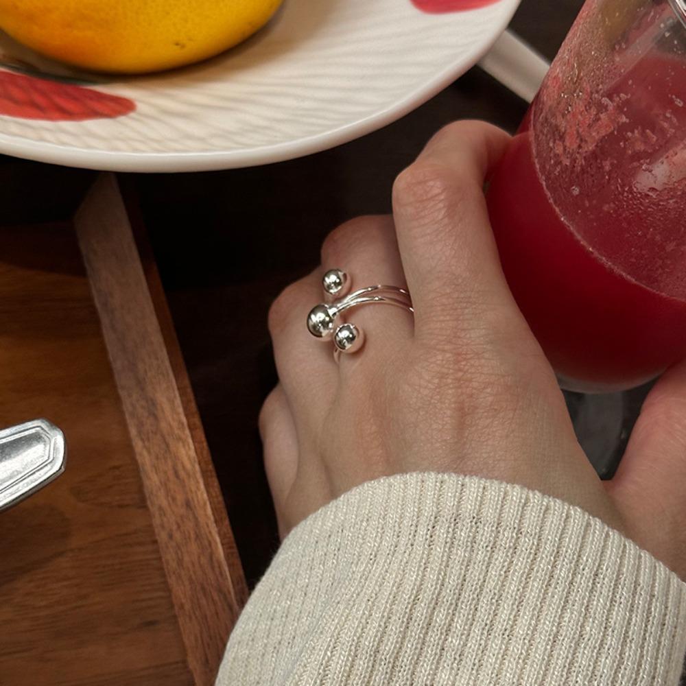 Универсальное металлическое кольцо-шар, кольцо с открытием на палец в форме шара, корейское кольцо в виде неправильной планеты, женское