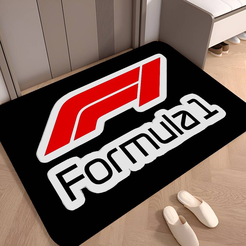 F-F1S F-Формула 1 ЛОГО Коврик для пола Противоскользящий Впитывающий воду Длинная полоса Подушка Коврик для спальни Alfombra